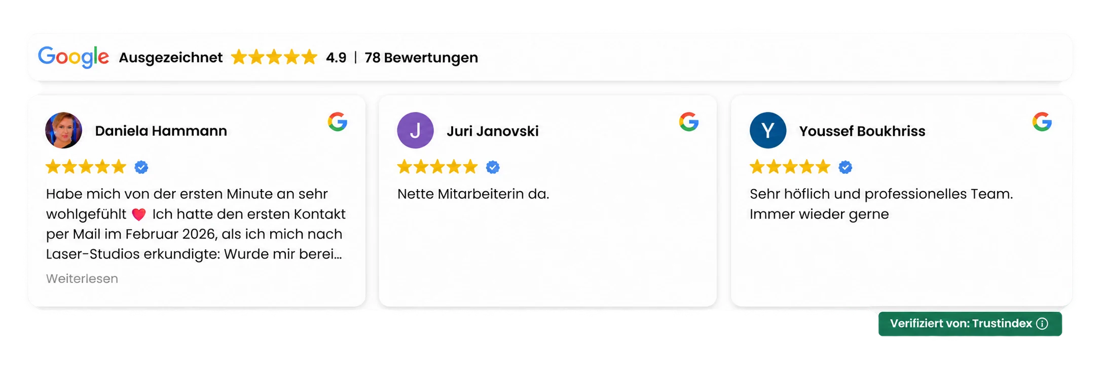 Google-Bewertungen für MyLAZER Bonn